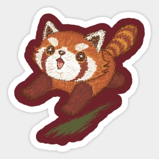 Red panda running Sticker